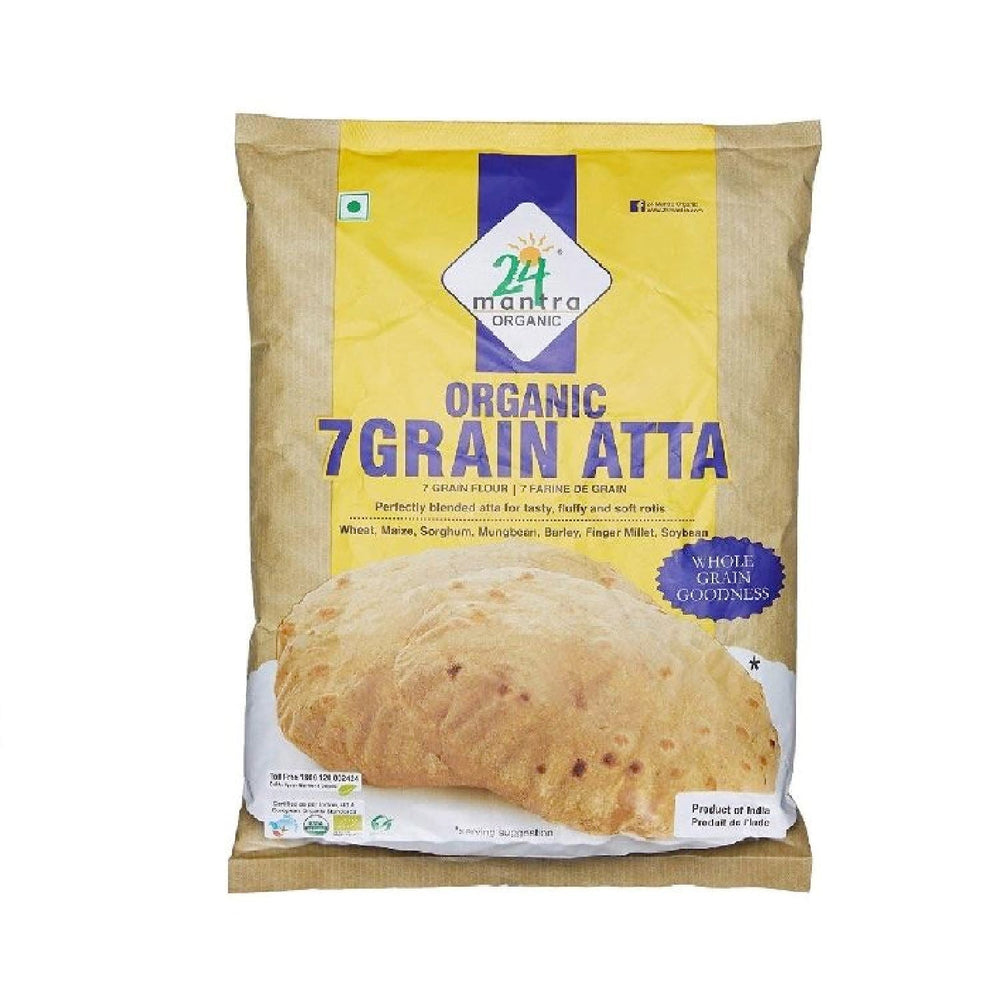 24 Mantra Organic 7 Grain Atta 10 lb - 10 lbs - Wheat