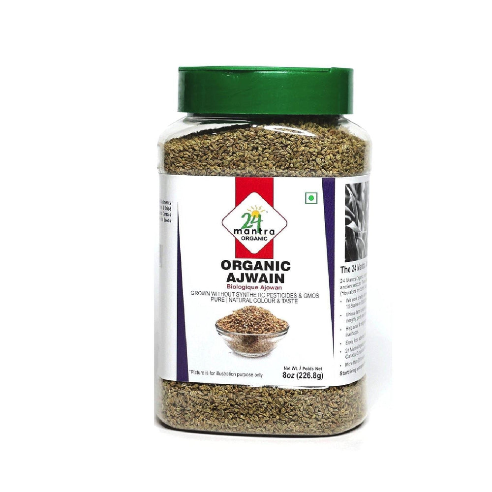 24 Mantra Organic Ajwain Seeds Jar 8 oz - 8 oz - Spices