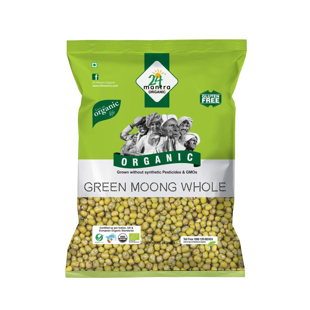 24 Mantra Organic Green Moong Whole - Dal