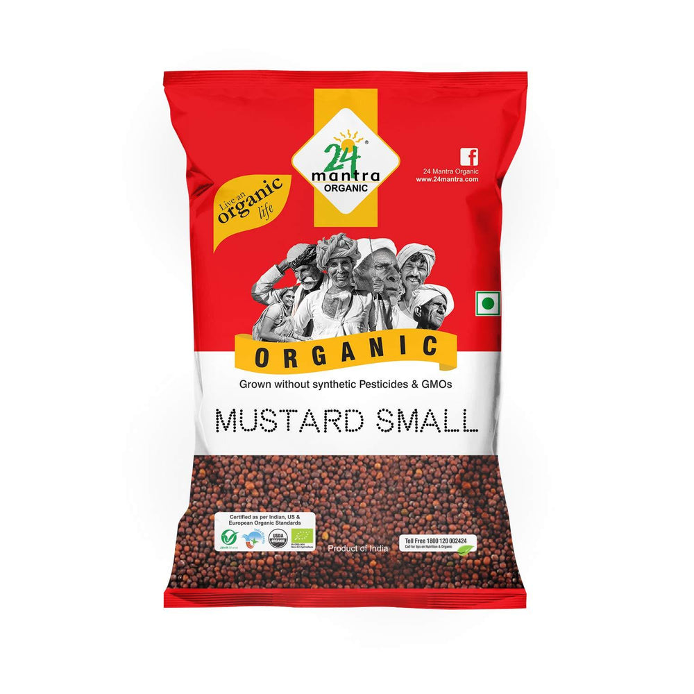 24 Mantra Organic Mustard Seeds Small 7 oz - Spices