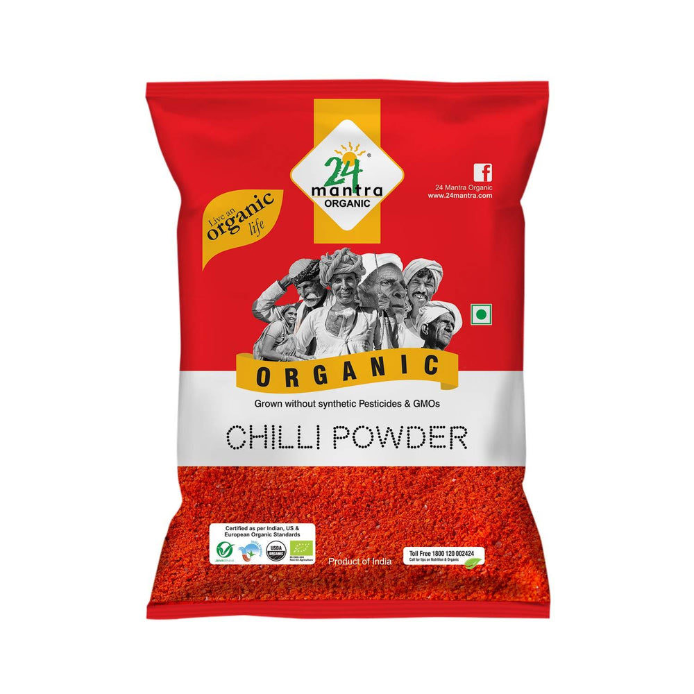 24 Mantra Organic Red Chilly Powder 7 oz - 7 oz - Herbs & 