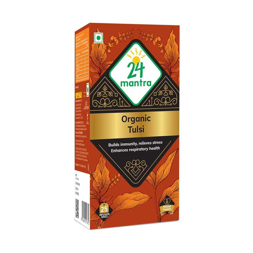 24 Mantra Organic Tulsi Tea Bags 25 bags - 1.75 oz - Tea